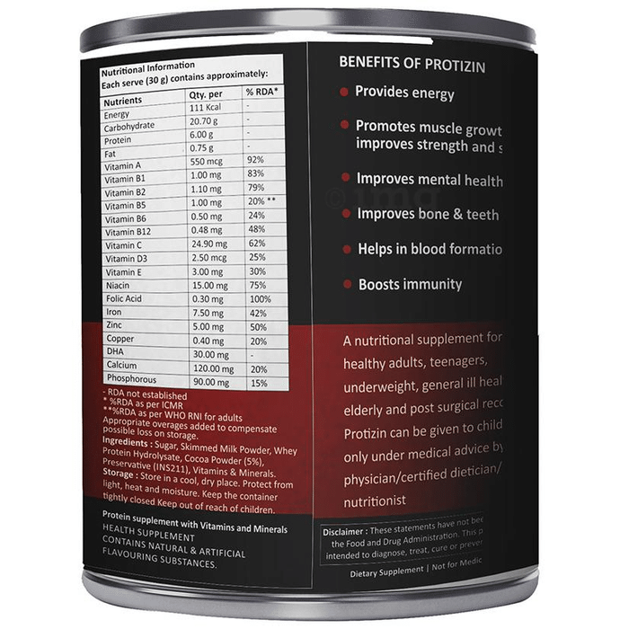 Zinnia Wellness Protizin Whey Protein Rich Chocolate: Buy Tin ...