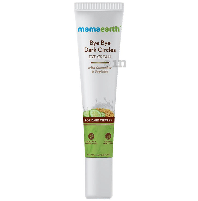 Mamaearth Bye Bye Dark Circles Eye Cream with Cucumber | Silicon & Paraben-Free | For All Skin Types