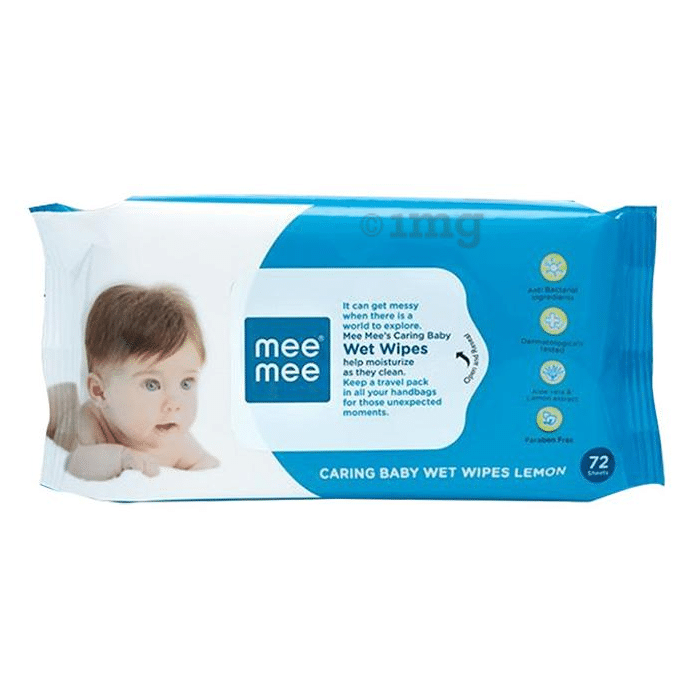 Mee Mee Caring Baby Wet Wipes with Lemon Fragrance Pack of 3