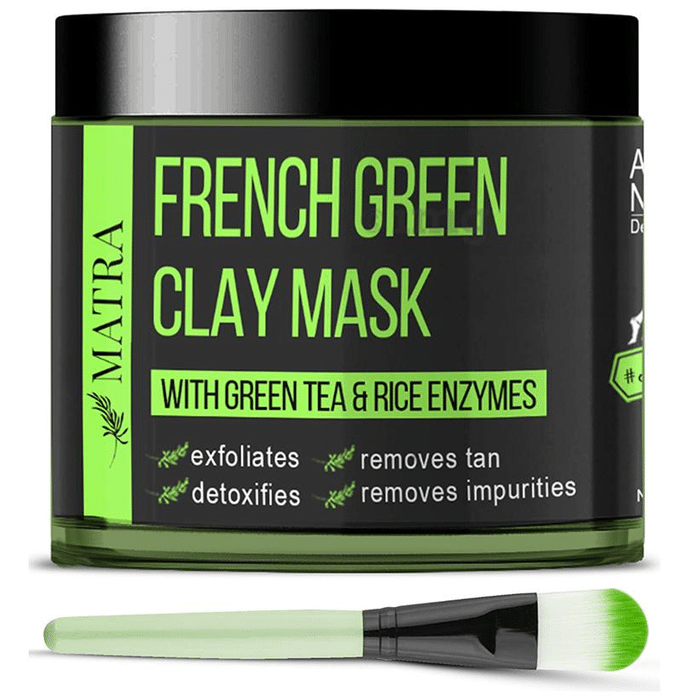 Matra French Green Clay with Face Mask Brush Free Face Mask