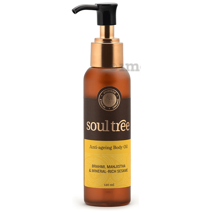 Soul Tree Anti-Ageing Body Oil with Brahmi, Manjishtha and Mineral Rich Sesame