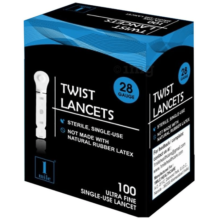 1Mile White Flat Twist Lancets (Only Lancets)