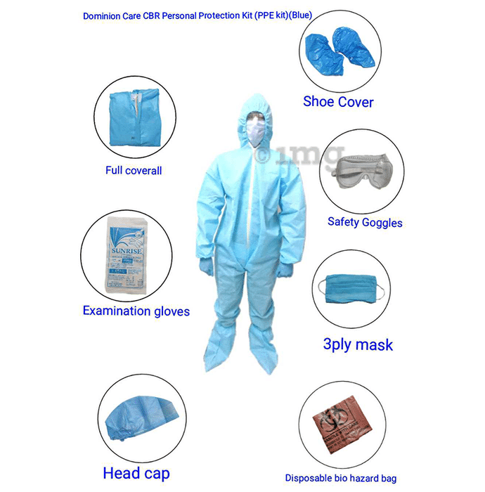 Dominion Care CBR Personal Protection (PPE) Kit Blue Free Size