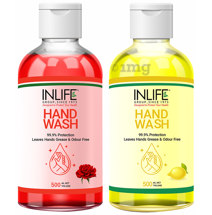Inlife Rose & Lemon Hand Wash (500ml Each)