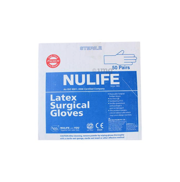 Nulife Sterile Powder Free Surgical Gloves 6.5