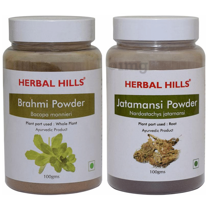 Herbal Hills Combo Pack of Brahmi & Jatamansi Powder (100gm Each)