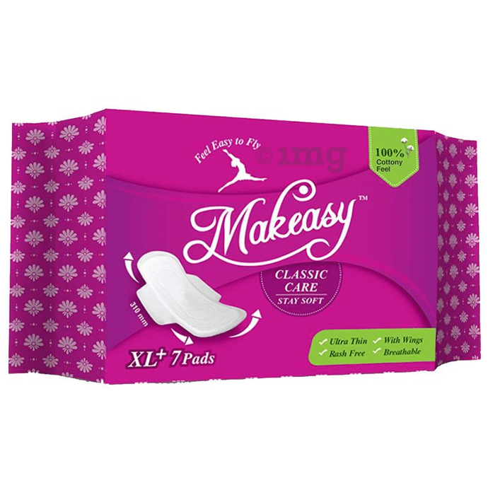 Makeasy Classic Care Cottony Feel Sanitary Pads XL Plus Pack of 6