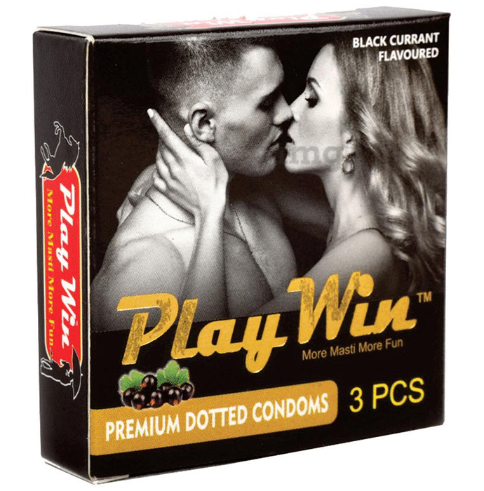 Play Win Premium Dotted Condom Blackcurrant