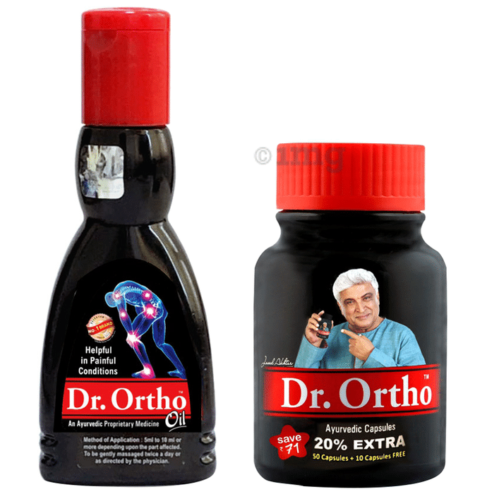 Dr Ortho Combo Pack of Pain Relief Oil 60ml & Pain Relief Capsule 60