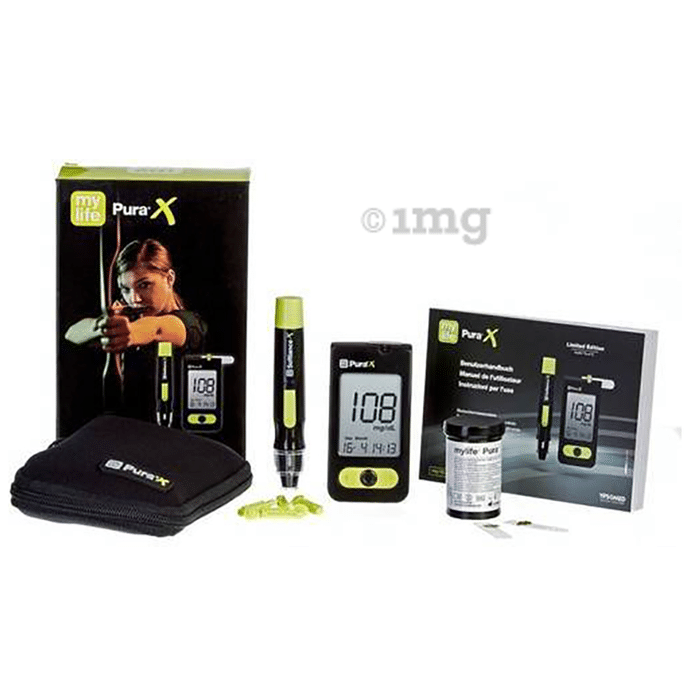 MyLife Pura X Blood Glucose Monitor with 10 Strips Free