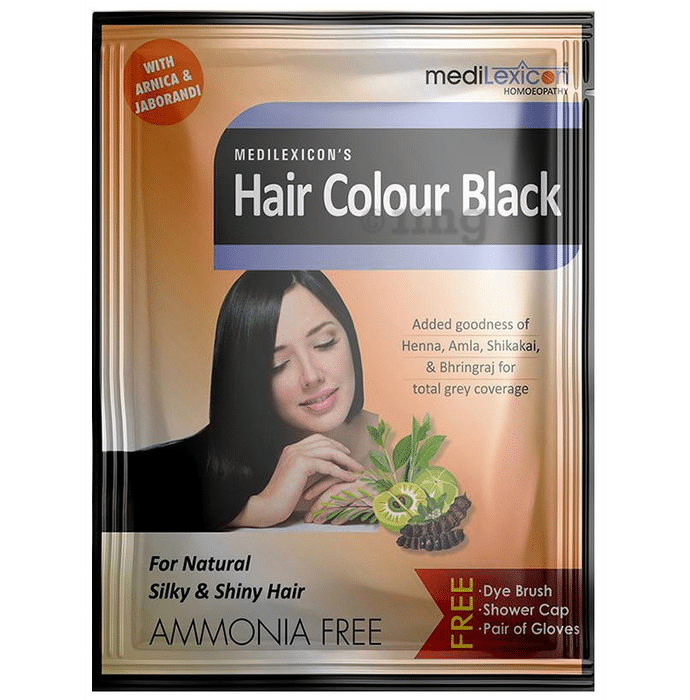 Medilexicon Hair Colour Sachet (10gm Each) Black: Buy box of 2 Sachets at  best price in India | 1mg