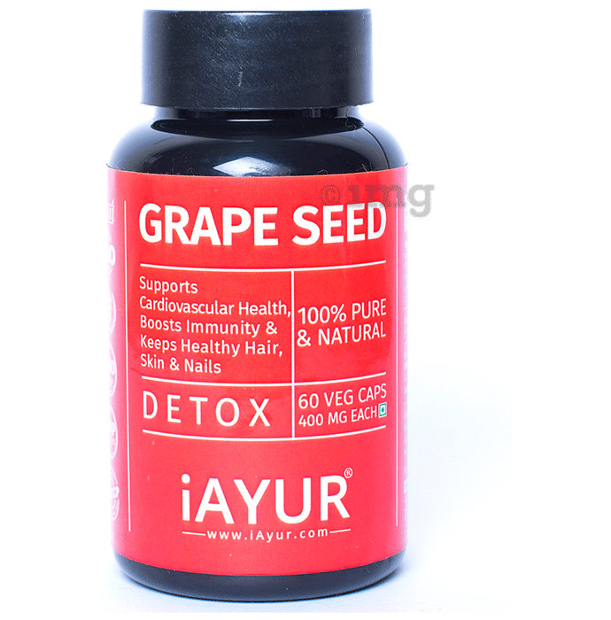 iAYUR Grape Seed Extract 400mg Veg Capsule