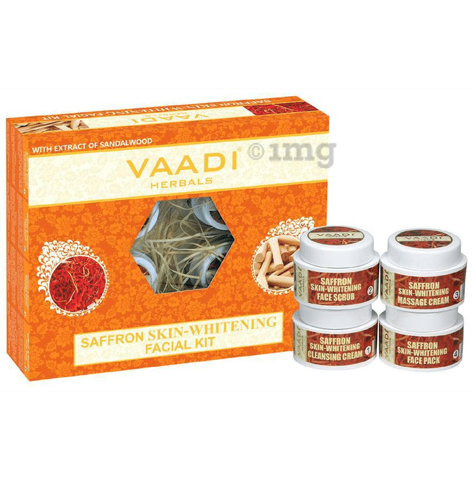 Vaadi Herbals Saffron Skin-Whitening Facial Kit with Sandalwood Extract 70gm