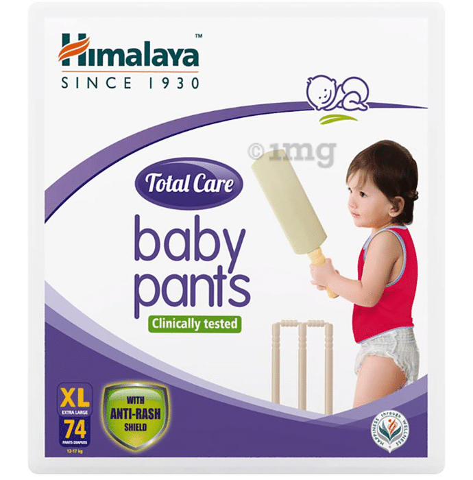 Himalaya Total Care Baby Pants | With Anti-Rash Shield & Wetness Indicator | Size XL