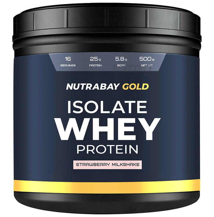 Nutrabay Gold Isolate Whey Protein Strawberry Milkshake
