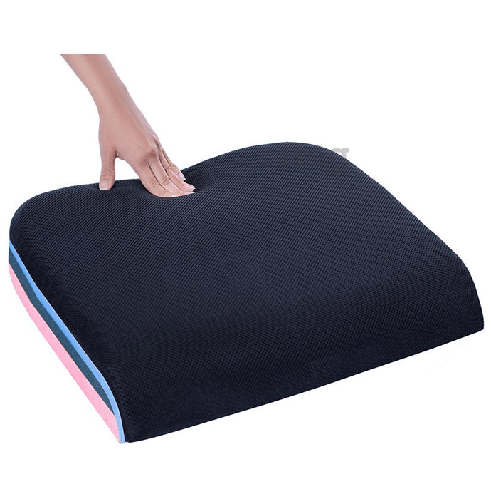 Fovera Tri-Foam Seat Cushion XL Mesh Black