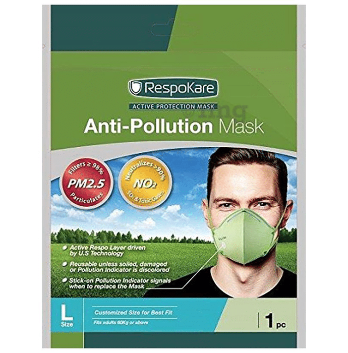 Respokare Anti-Pollution Mask Large Green