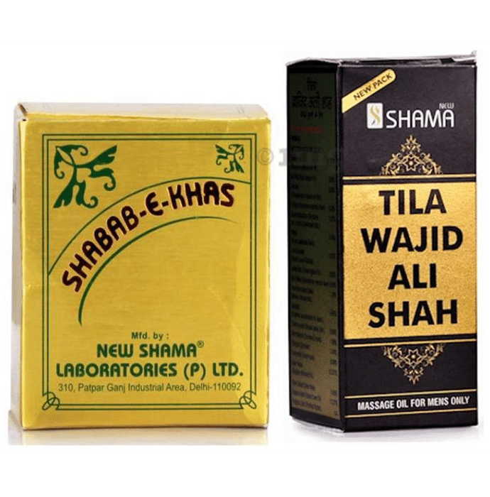 New Shama Combo Pack of Shabab-E-Khas 125gm & Tila Wajid Ali Shah 15ml