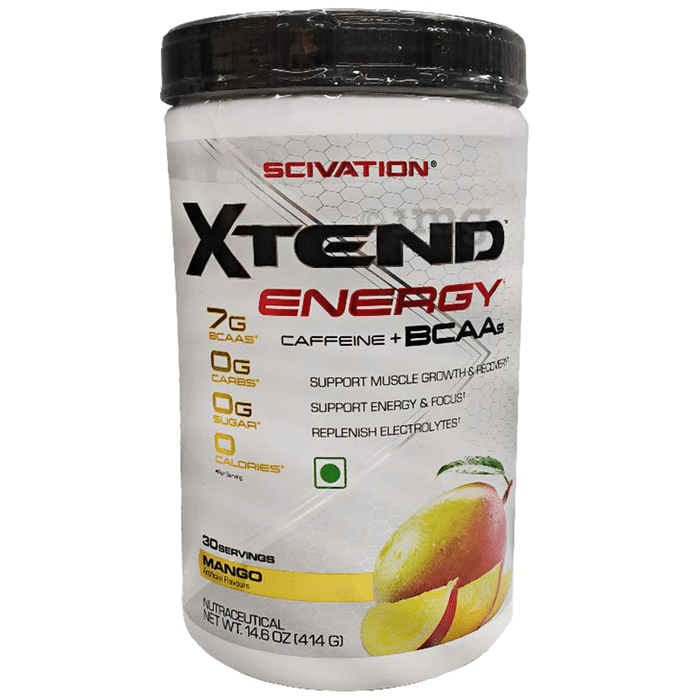 Scivation Xtend Energy Caffeine+ BCAAs Powder Mango