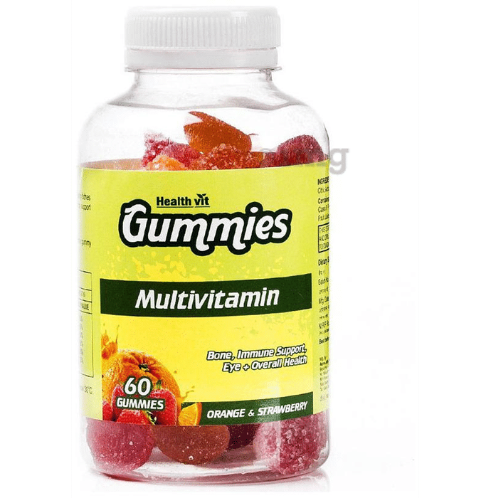 HealthVit Multivitamin Gummies Strawberry Orange