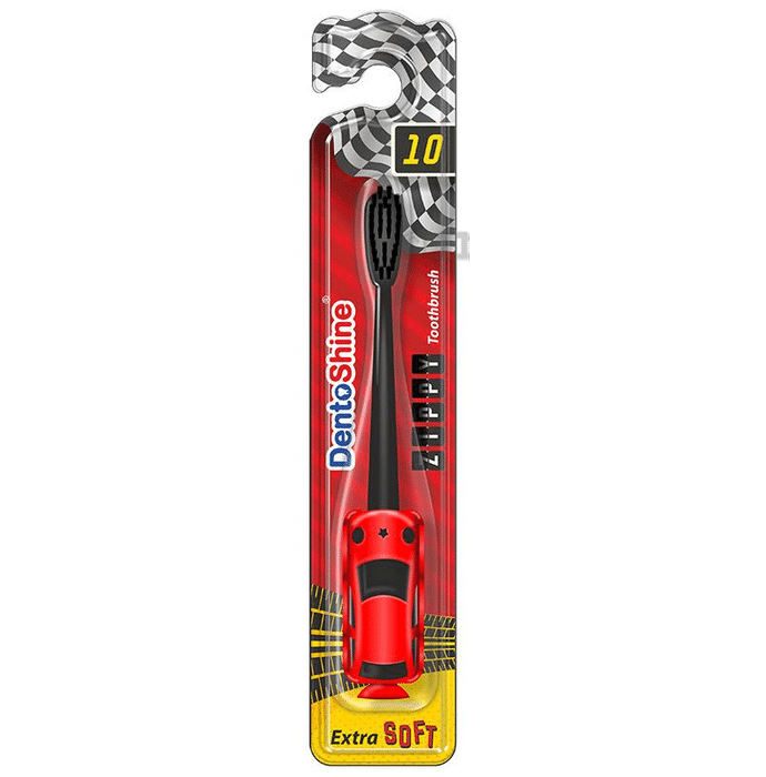 DentoShine Red Extra Soft Zippy Toothbrush for Kids