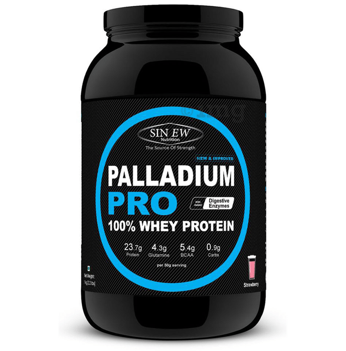 Sinew Nutrition Palladium Pro 100% Whey Protein with Digestive Enzymes Strawberry