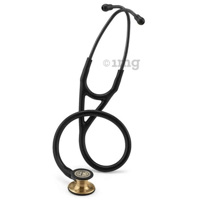 3M Littmann 6164 Cardiology IV Brass Finish Chest Piece with Black Tubing Stethoscope