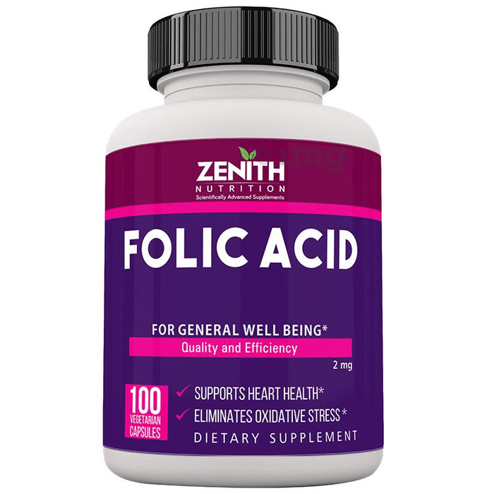 Zenith Nutrition Folic Acid 2mg Capsule