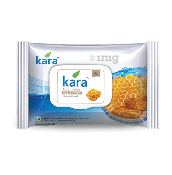 Kara Moisturising Honey and Almond Wipes