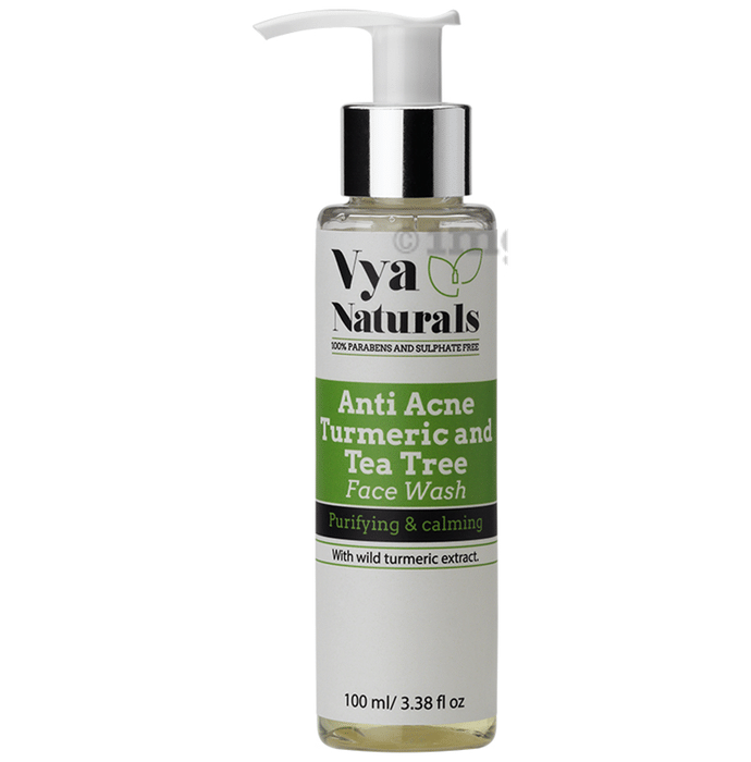 Vya Naturals Anti Acne Turmeric and Tea Tree Face Wash