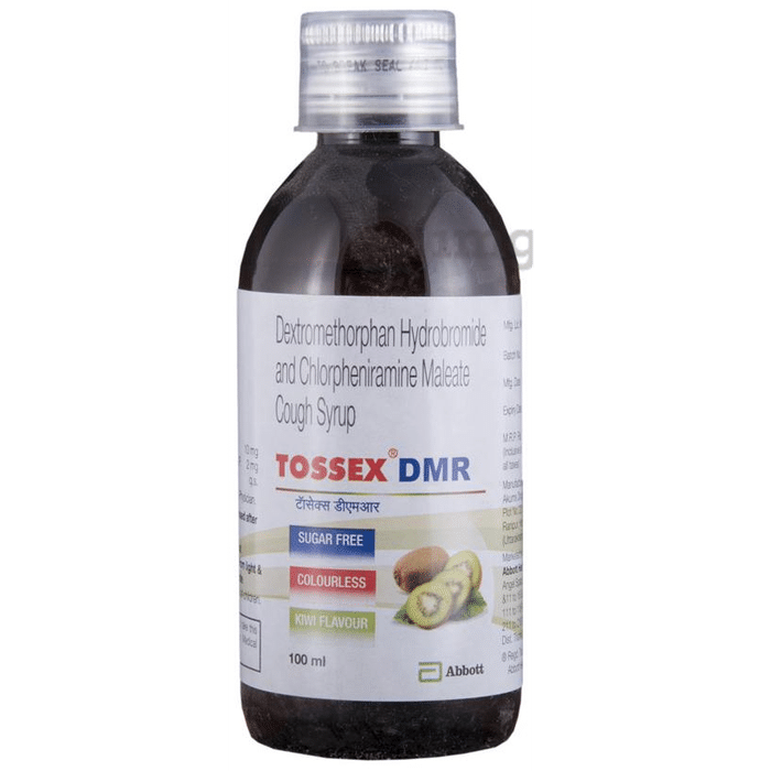 Tossex DMR Syrup Kiwi Sugar Free: View Uses, Side Effects, Price 
