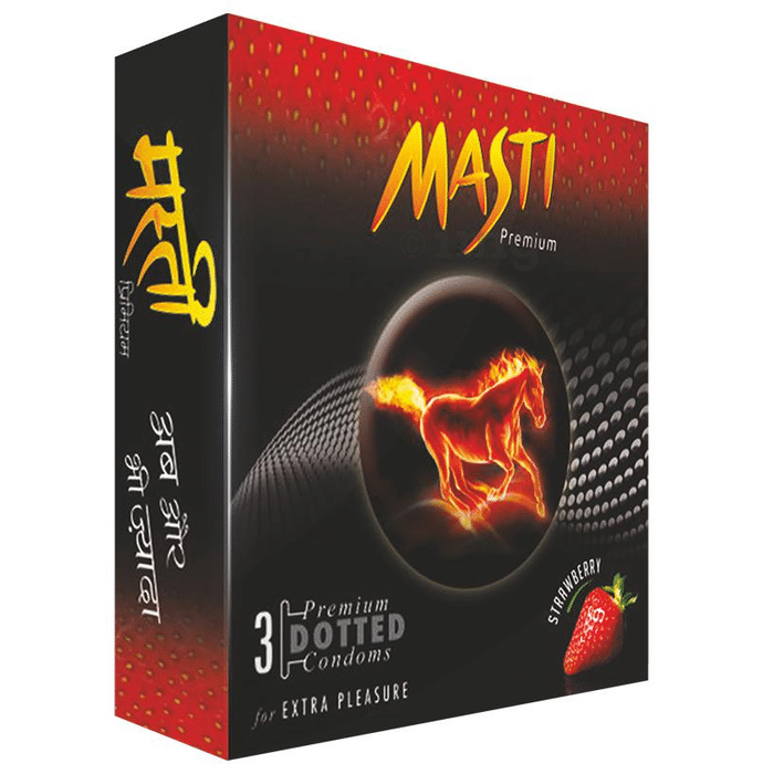 Masti Premium Dotted Condom Strawberry