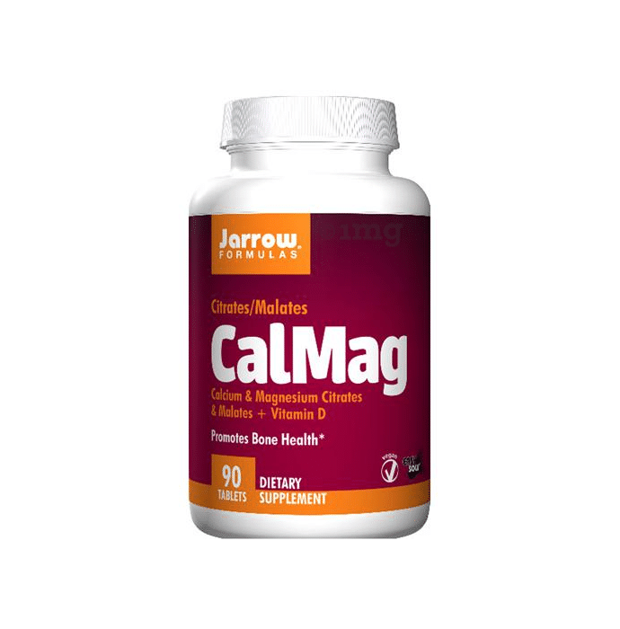 Jarrow Formulas CalMag Citrates/Malates Tablet | With Vitamin D for Bone Health