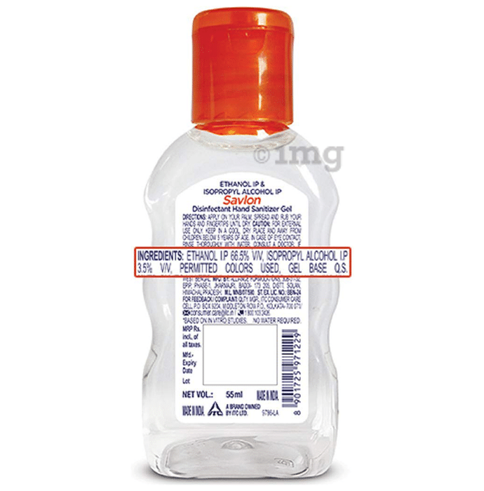 Savlon Hand Sanitizer Gel Buy bottle of 55.0 ml Sanitizer at best
