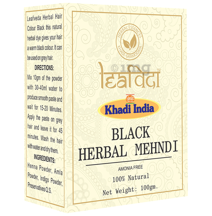 Khadi Leafveda Herbal Mehndi (Amonia Free) Black