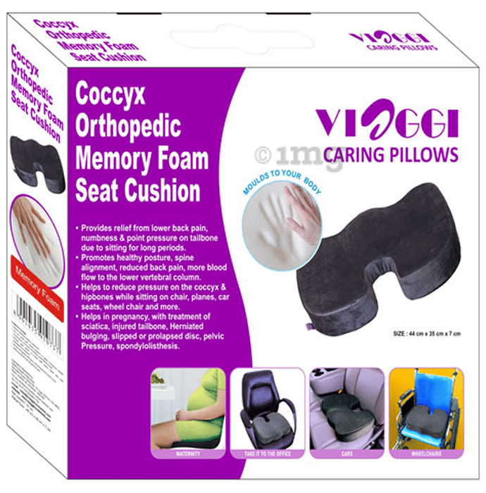 Viaggi Coccyx Orthopedic Memory Foam Seat Cushion