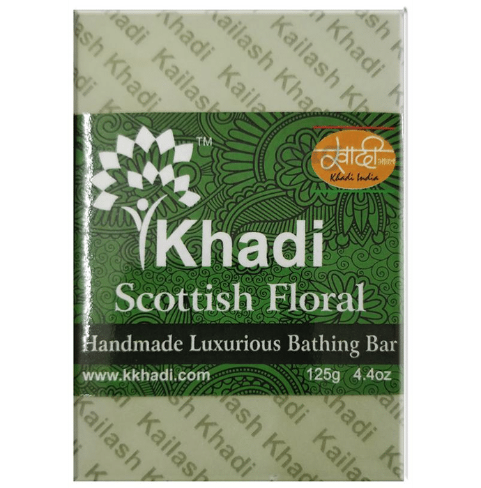 Khadi India Scottish Floral Handmade Luxurious Bathing Bar