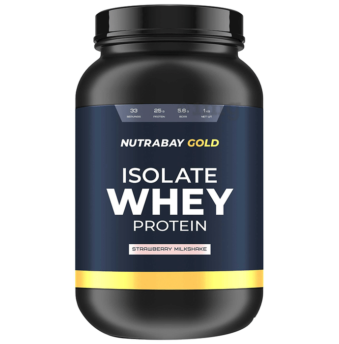 Nutrabay Gold Isolate Whey Protein Strawberry Milkshake