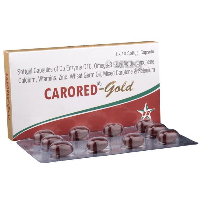 Carored-Gold Soft Gelatin Capsule