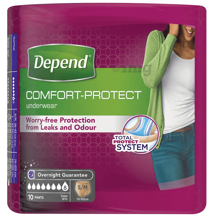 Depend Comfort-Protect Underwear for Women S-M