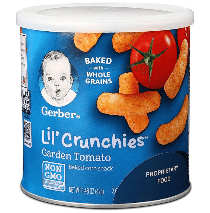 Gerber Lil' Crunchies Baked Corn Snacks Garden Tomato