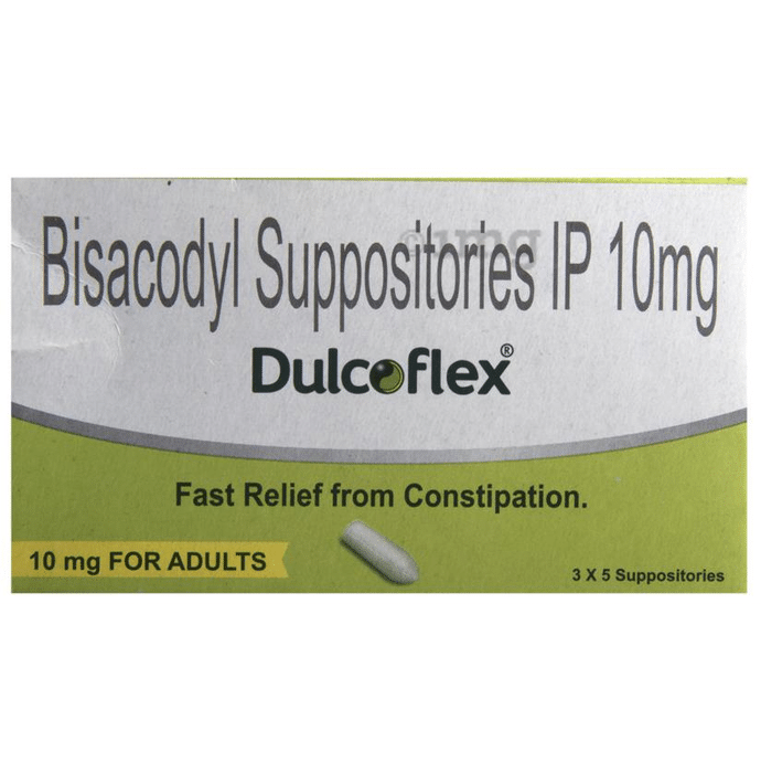 Bisacodyl Suppositories IP 10 Mg (Adult) (Leaflet Inside
