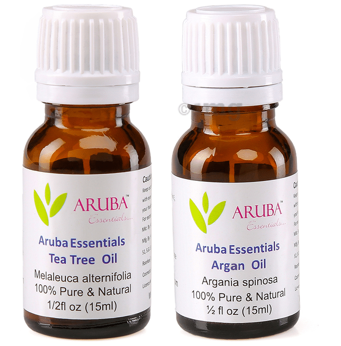 Aruba Essentials Combo Pack of Tea Tree Oil & Argan Oil (15ml Each)