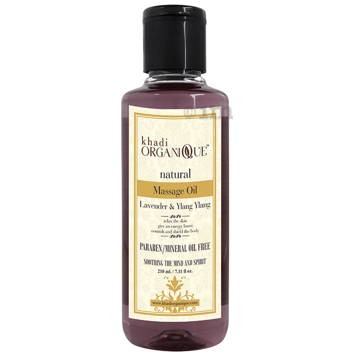 Khadi Organique Natural Massage Oil Paraben/Mineral Oil Free Lavender and Ylang Ylang