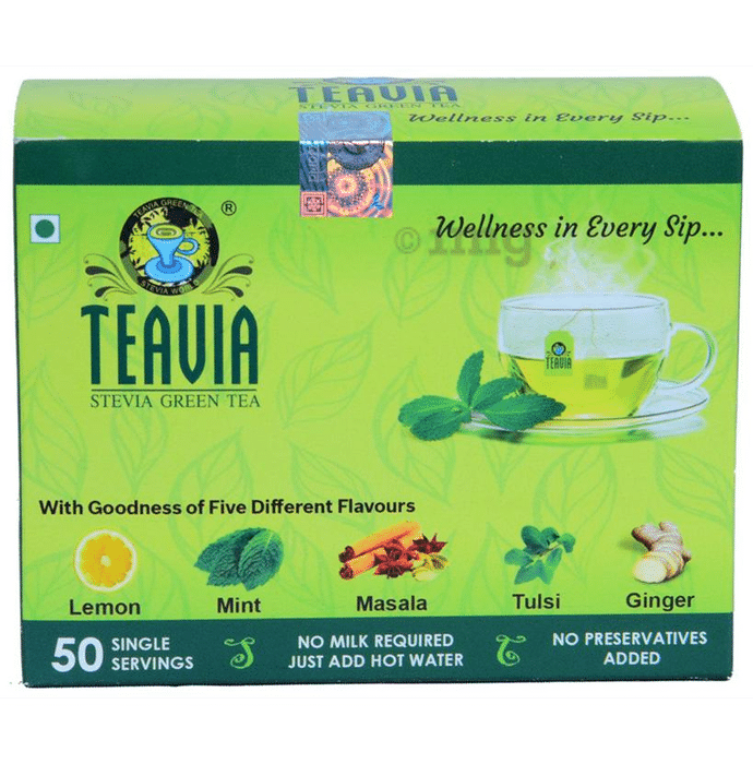 Teavia Stevia Green Tea Bag (1.2gm Each)