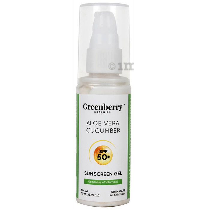 Greenberry Organics Aloe Vera Cucumber SPF 50+ Sunscreen Gel