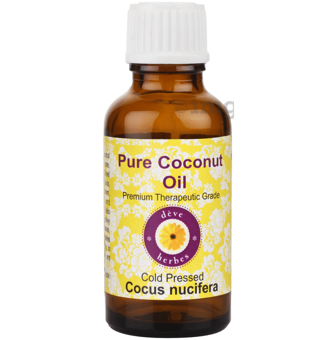 Deve Herbes Pure Coconut/Cocos Nucifera Cold Pressed Oil