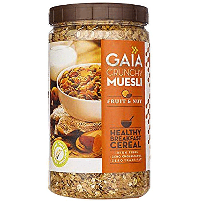 GAIA with Vitamins, Minerals, High Protein & Fibres for Nutrition | Crunchy Muesli Fruit and Nut
