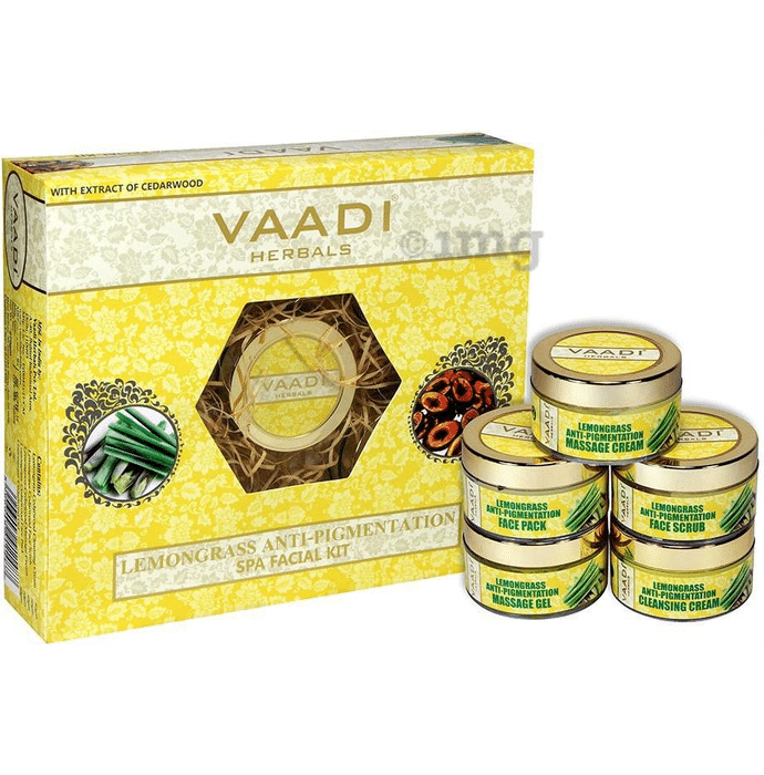 Vaadi Herbals Lemongrass Anti-Pigmentation Spa Facial Kit with Cedarwood Extract 270gm