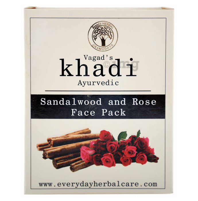 Vagad's Khadi Sandalwood and Rose Face Pack Powder